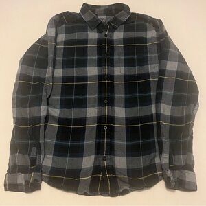 Patagonia Fjord Plaid Flannel Shirt Organic Cotton Button Up Mens Size L